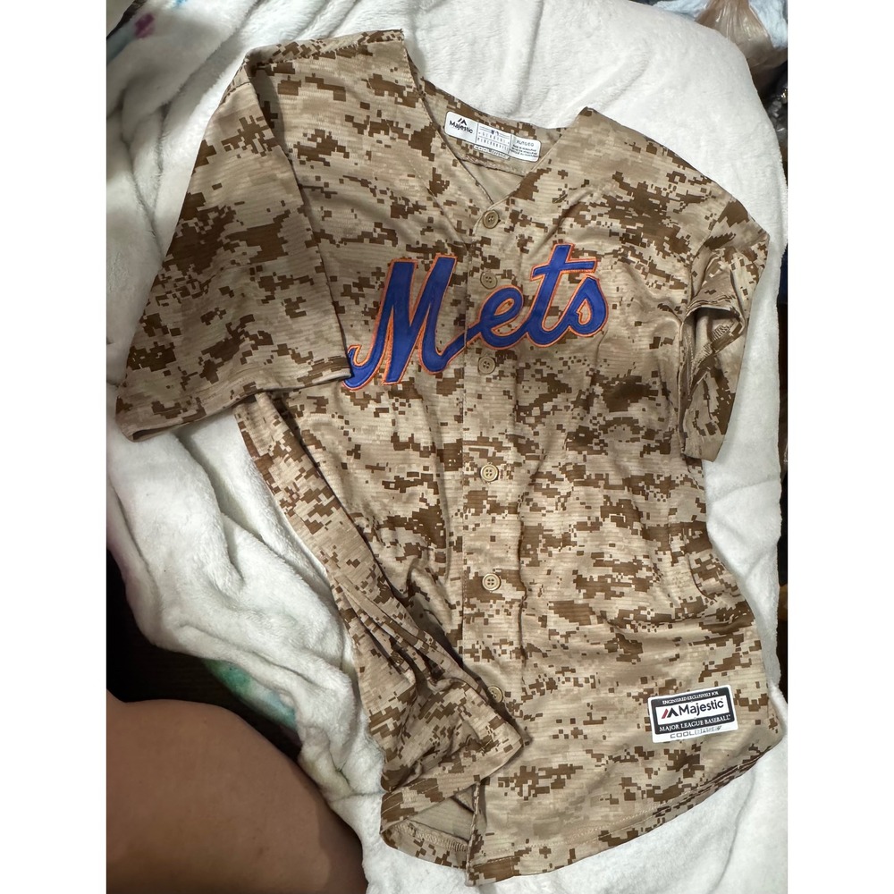 Majestic New York Mets Matt Harvey 33 Camo Jersey Mens XL Cool Base MLB Baseball